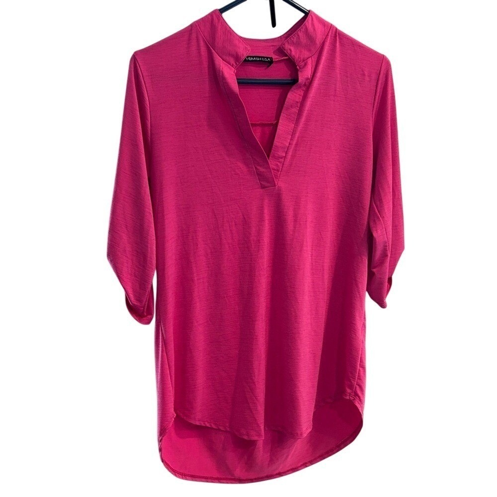 HEIMISH USA Vibrant Pink Tunic, women's small transition top
